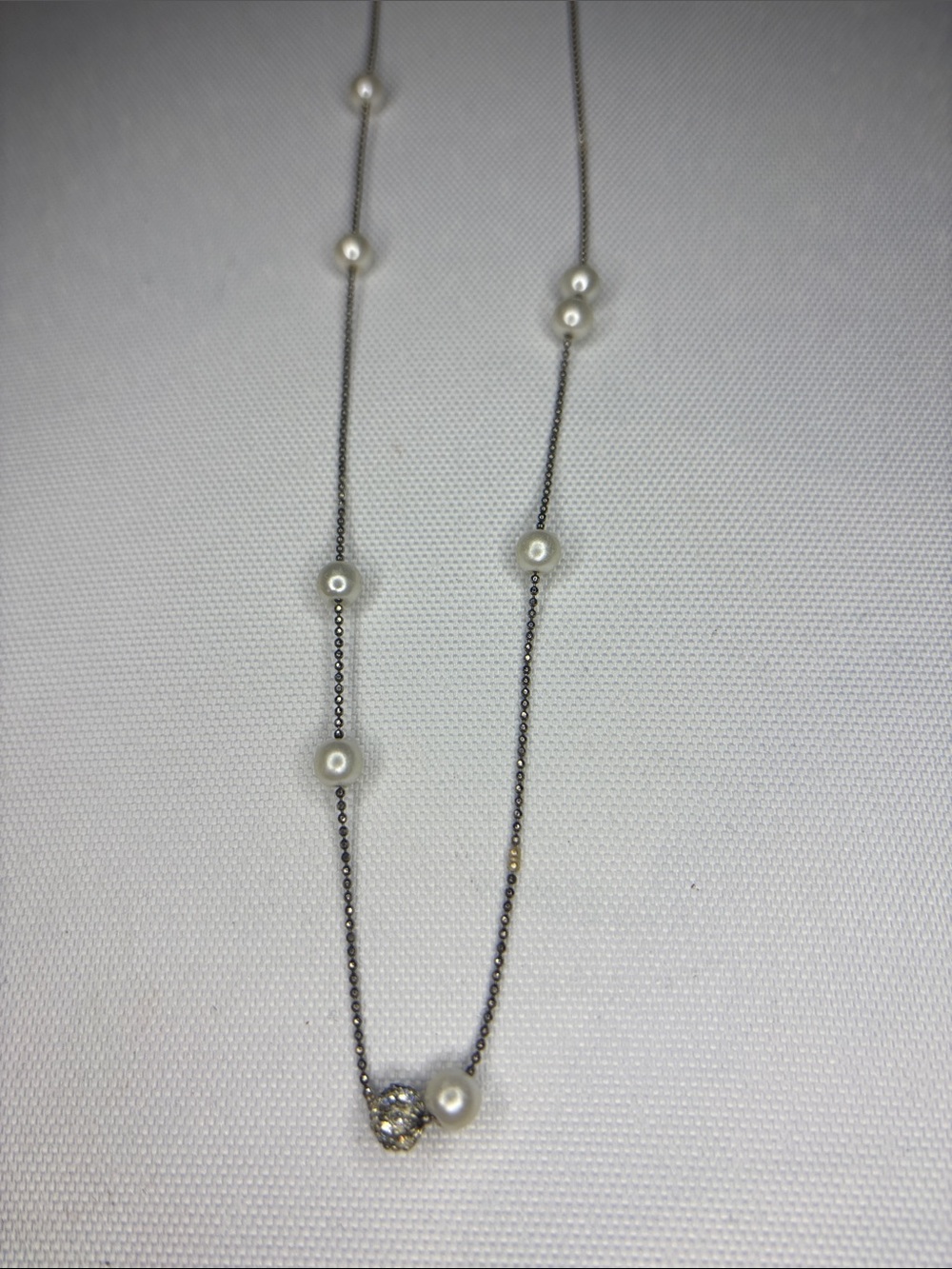 Premier Designs dainty silver ball chain with pearls
